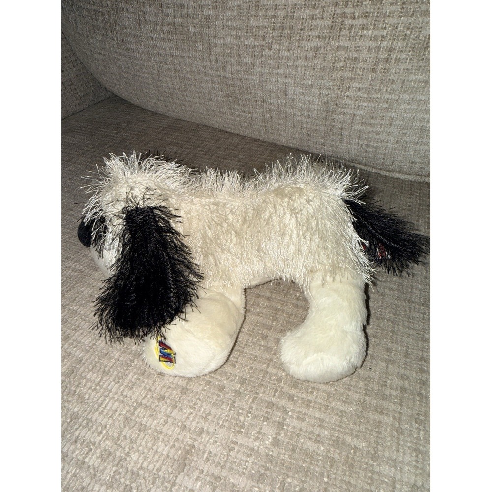 No Code‎ Webkinz Ganz Cheeky Dog Plush Toy Stuffed Animal Black White Shaggy Fur - Picture 5 of 6